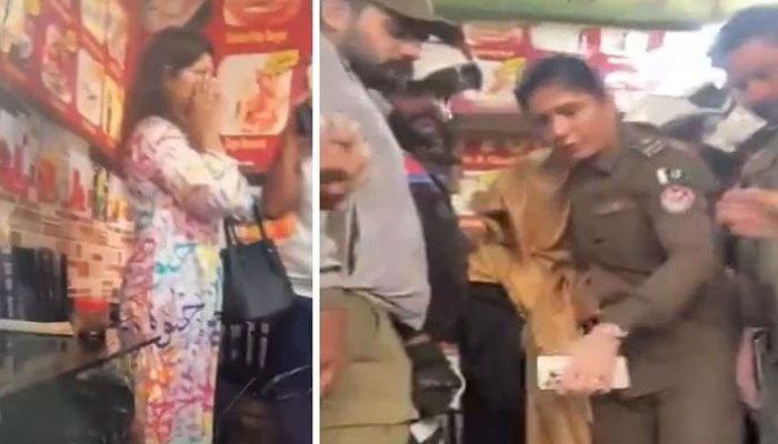 گزشتہ دنوں لاہور کے اچھرہ بازار میں شوہر کے ہمراہ شاپنگ کیلئے آئی خاتون کو لباس پر لکھے عربی حروف کے باعث مشتعل ہجوم کی جانب ہراساں کیے جانے کا واقعہ پیش آیا تھا— فوٹو:فائل