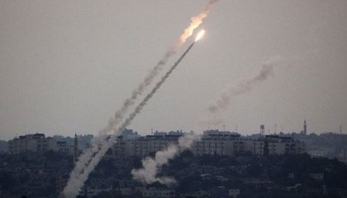 حماس کے اسرائیلی دارالحکومت پر راکٹ حملے، تل ابیب میں پروازیں معطل