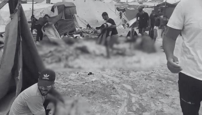 رفح میں بے گھر فلسطینیوں کے کیمپ پر اسرائیل کا ایک اور حملہ، 21 فلسطینی شہید