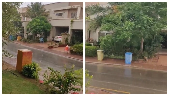 کراچی: سپرہائی وے، سرجانی ٹاؤن  سمیت شہر کے کئی علاقوں میں موسلا دھار بارش