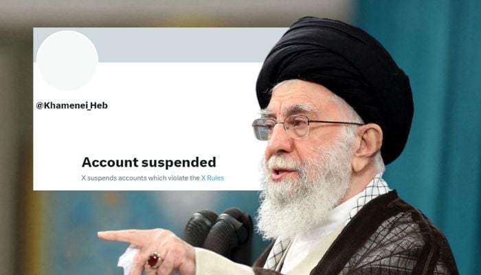 ایکس پر آیت اللہ خامنہ ای کا عبرانی زبان کا اکاؤنٹ معطل