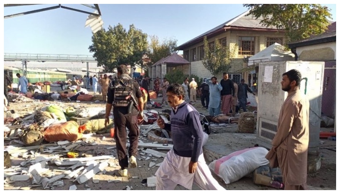 کوئٹہ: ریلوے اسٹیشن کے پلیٹ فارم پر دھماکا، 1 شخص جاں بحق، 10 افراد زخمی