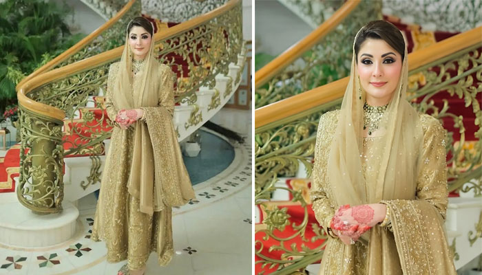 سوشل میڈیا پر مریم نواز کے سنہری سوٹ کے چرچے، قیمت کیا ہے؟