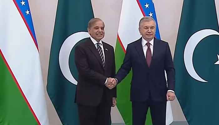 تاشقند میں وزیراعظم کی ازبک صدر سے ملاقات، گارڈ آف آنر پیش کیا گیا