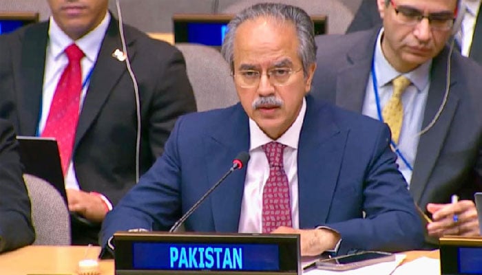 غزہ کی تباہی  قدرتی نہیں انسانوں کی پیدا کردہ  ہے: مستقل مندوب عاصم افتخار