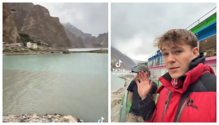 عطا آباد جھیل میں ہوٹل کے نکاسی کا پانی چھوڑنے کی غیرملکی سیاح کی شکایت کی ویڈیو وائرل