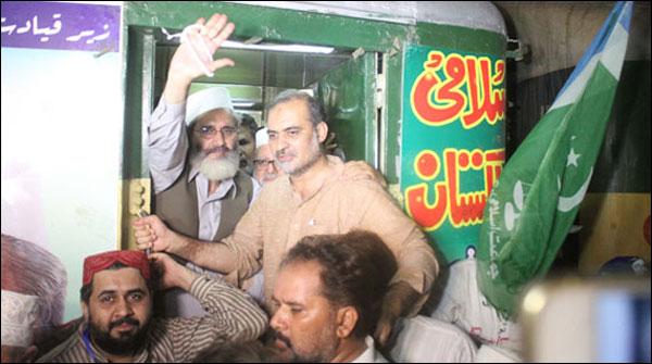 جماعت اسلامی کا ٹرین مارچ کراچی پہنچ گیا