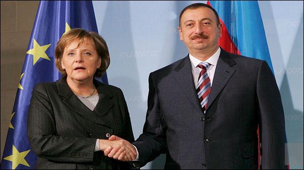 جرمن چانسلر سے آذربائیجان کے صدر کی ملاقات