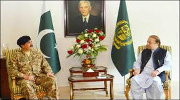 نواز شریف سے آرمی چیف جنرل راحیل شریف کی ملاقات