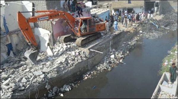 کراچی:گجرنالے پرتعمیر 2ہزار تجاوزات کا خاتمہ