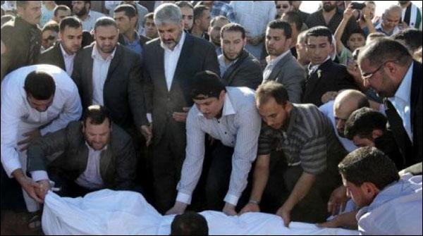 خالد مشعل کی والدہ کی تدفین میں شرکت