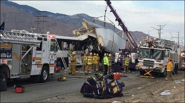 کیلی فورنیا: سیاحوں کی بس کو حادثہ، 13 افراد ہلاک