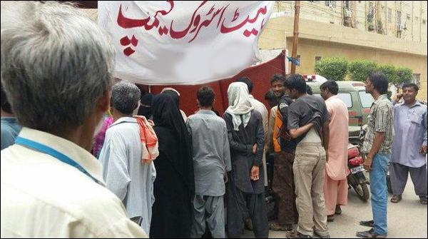 جنگ، جیو، علاج ٹرسٹ کے کراچی میں گرمی سے بچاؤ کے کیمپ