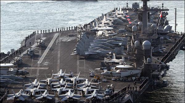 مغربی بحر الکاہل:جاپان اور امریکا کے جنگی بحری جہازوں کی مشقیں