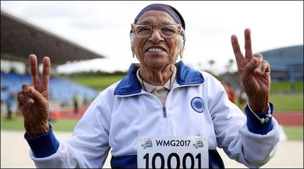 101 سالہ بھارتی خاتون نے سو میٹر ریس جیت لی