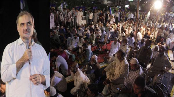کراچی کو لوڈ شیڈنگ فری کیا جائے، دھرنے کے شرکاء کا مطالبہ