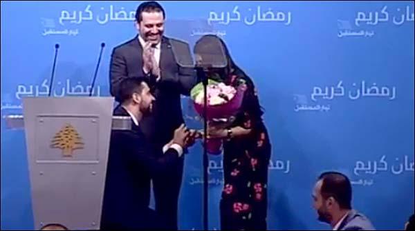 لبنانی وزیراعظم کی لائیونشریات میں لڑکی کو شادی کی پیشکش