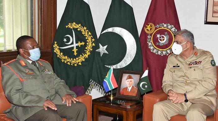 آرمی چیف سے جنوبی افریقا کی مسلح افواج کے سربراہ کی ملاقات