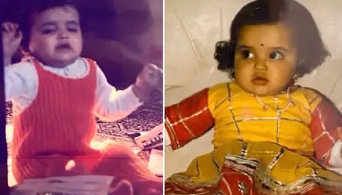 ویڈیو میں اداکارہ کے بچپن میں مختلف مقامات پر لی گئی تصاویر شامل ہیں: فوٹو سوشل میڈیا