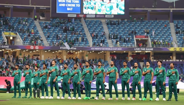 ورلڈ ٹی ٹوئنٹی میں جمعرات کے روز آسٹریلیا کے ہاتھوں سیمی فائنل میں شکست کے بعد قومی ٹیم کا ورلڈکپ میں سفر ختم ہوا —فوٹو: پاکستان کرکٹ فائل