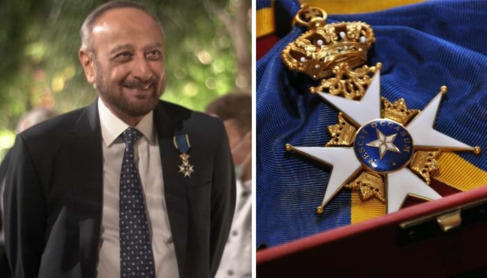 اعزازی قونصل جنرل بشیر علی محمد کو بادشاہ کی جانب سے ’ رائل آرڈر آف دی پولر اسٹار‘ کا اعزاز دیا گیا ہے/ فوٹو ٹوئٹر
