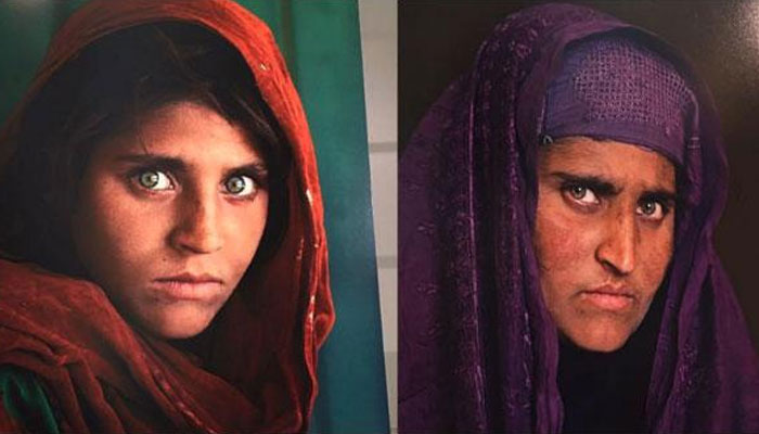سبز آنکھوں والی افغان خاتون شربت گلہ کو اٹلی نے پناہ دے دی— فوٹو فائل