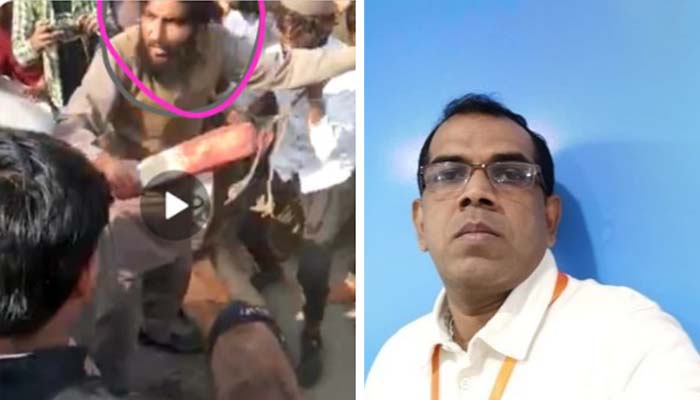 ملزم امتیاز عرف بلی سری لنکن منیجر پر تشدد اور لاش کی بے حرمتی میں شامل تھا اور اسے راولپنڈی جانے والی بس سے گرفتار کیا گیا: فوٹو سوشل میڈیا/ پنجاب پولیس
