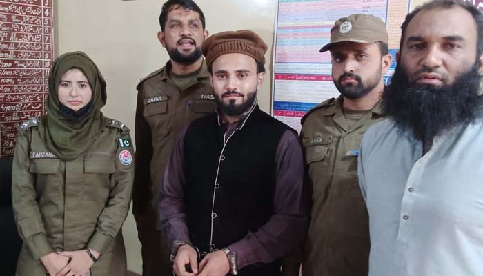 پولیس نے گزشتہ روز ملزم حید علی کو گرفتار کیا تھا: فوٹو پنجاب حکومت