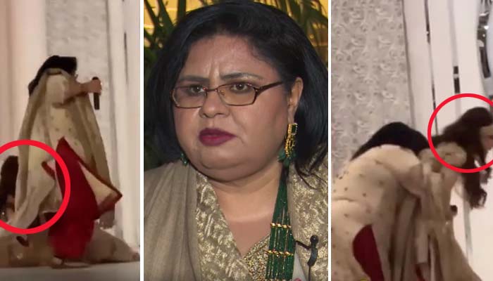 میں بائیں طرف جا رہی تھی اور شازیہ منظور نے سوچا کہ ہمیں دائیں طرف جانا ہے جس کی وجہ سے کنفیوژن ہوئی اور میں پھسل گئی, علیزے شاہ کا ردعمل—فوٹو: اسکرین گریب