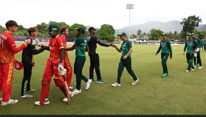 انڈر 19 ورلڈ کپ میں پاکستان نے اپنے پہلے میچ میں زمبابوے کو 115 رنز سے شکست دیدی۔ —فوٹو:کرک انفو