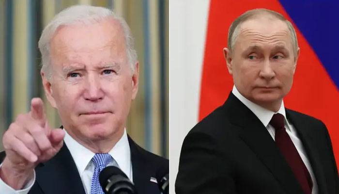 روس یوکرین کشیدگی کے معاملے پر امریکی صدر جو بائیڈن نے روسی صدر ولادیمیر پیوٹن سے ٹیلیفونک رابطہ کیا ہے— فوٹو: فائل