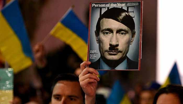 یوکرین پر حملےکیخلاف روس میں احتجاج،  مظاہرین نے پیوٹن کو  ہٹلر قرار دیدیا