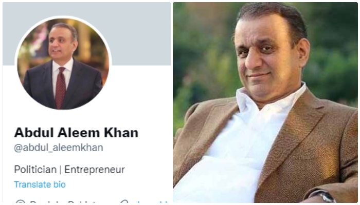 عبدالعلیم خان کے ٹوئٹر پر فالوورز کی تعداد 10 لاکھ سے زائد ہے— فوٹو: اسکرین گریب