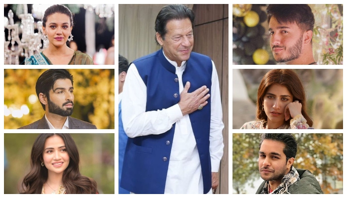 شوبز سے منسلک فنکار جو گزشتہ کئی عرصے سے وزیر اعظم عمران خان کے لیے اپنی محبت اور یکجہتی کا اظہار کررہے ہیں__فوٹو فائل