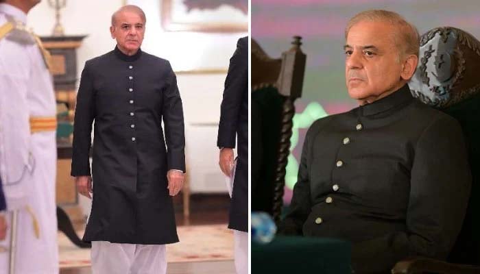 شہباز شریف نے بلآخر گزشتہ روز حلف برداری کی تقریب میں شیروانی پہنی اور پاکستان کے بطور 23ویں وزیراعظم حلف اٹھایا__فوٹو: ٹوئٹر