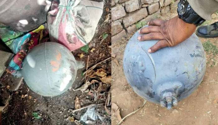 بھارت میں پر اسرار دھاتی گیندیں آسمان سے گریں جس سے شہری پریشان ہوگئے۔—فوٹو: بھارتی میڈیا