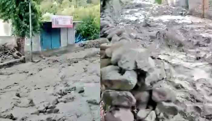 گزشتہ روز گاؤں شیر قلعہ میں لینڈسلائیڈنگ سے متعدد مکانات اور 2 بجلی گھر زیر آب آگئے تھے۔ فوٹو فائل
