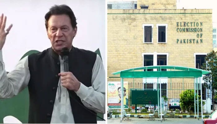 الیکشن کمیشن عمران خان کی تقاریر کا جائزہ لے رہا ہے، ان کی تقاریر کے حوالے سے کارروائی کرنے یا نہ کرنے کا فیصلہ کیا جائے گا— فوٹو: فائل