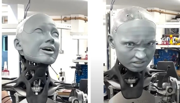 یہ روبوٹ انسانی تاثرات کی نقل کرتا ہے / فوٹو بشکریہ انجینئرڈ آرٹس