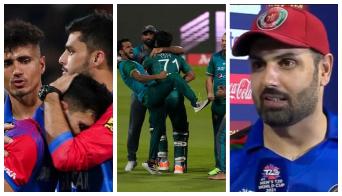 گزشتہ روز بھارت کے خلاف ٹاس جیتنے کے بعد افغان کپتان محمد نبی نے پاکستان سے شکست پر بھی بات کی /فوٹوفائل
