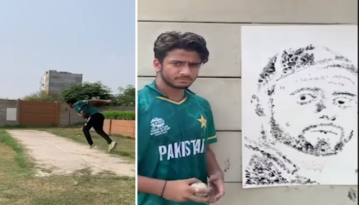 A unique expression of love for Babar Azam by the cricket-loving artist