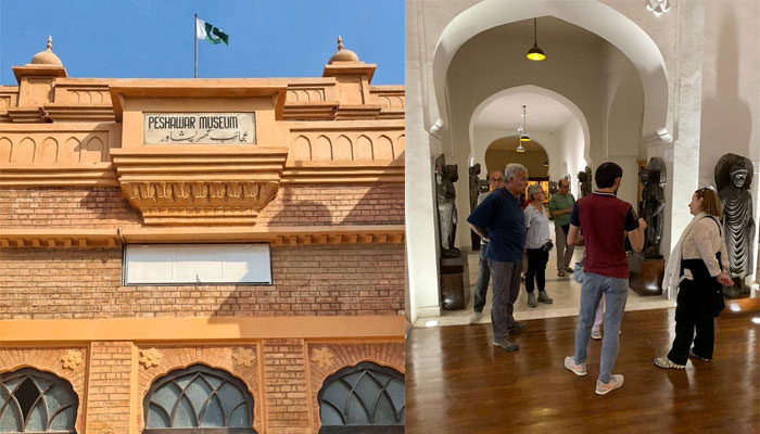 پیروکار پشاور میوزیم بھی گئے جہاں انہوں نے گندھارا تہذیب کے 900 سے زیادہ نوادرت دیکھے اور ان میں دلچسپی کا اظہار کیا — فوٹو: فائل