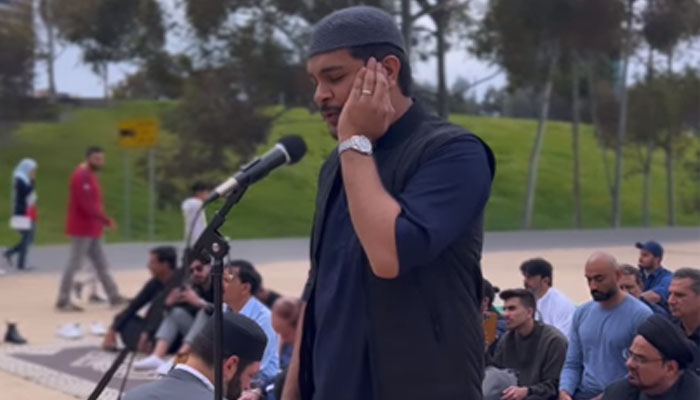 This is the best Friday ever for me, Alhamdulillah.  I had the honor of giving the call to prayer for the Muslim community here in Melbourne: Asim Azhar/Screengrab