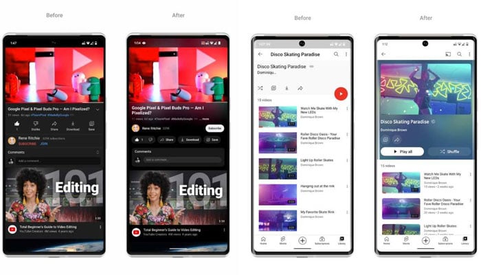 یوٹیوب نے حالیہ دنوں میں موبائل ایپ میں کافی کچھ تبدیل کیا ہے / فوٹو بشکریہ یوٹیوب