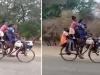 ایک شخص کی 9 بچوں کے ساتھ سائیکل چلانے کی ویڈیو وائرل