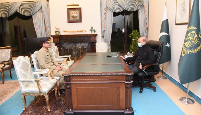 Prime Minister Shehbaz Sharif congratulates General Asim Munir on his appointment Photo: @PTVNewsOfficial