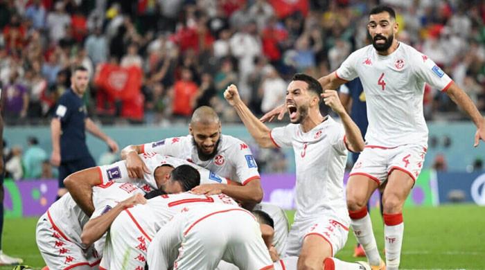 فیفا ورلڈکپ: تیونس نے دفاعی چیمپئن فرانس کو ایک صفر سے شکست دے دی