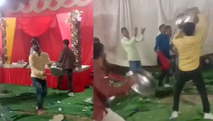 This viral video on social media is from an area in India where some young people are dancing madly in a wedding tent / screen grab