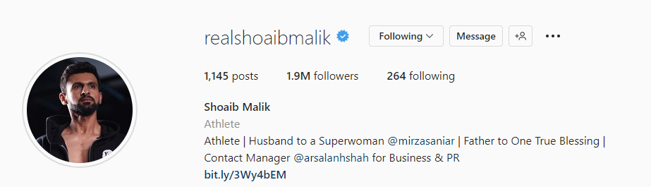 Shoaib Malik's Instagram Bio Raises Eyebrows Amid Sania Mirza Divorce Rumours