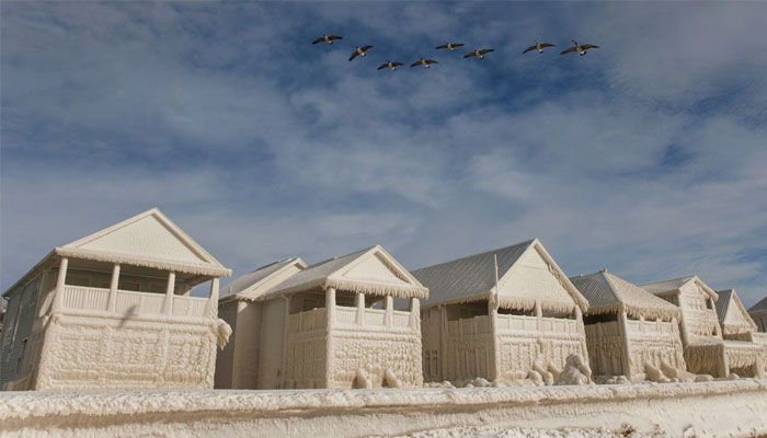 After the storm, their rows of houses are presenting a charming sight — Photo: AFP